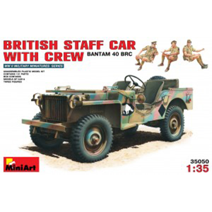Miniart 1/35 Model British Staff Car Bantam 40 BRC with Crew